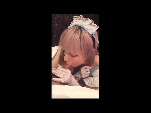 ❤️ Japonský idol [mayuka], kostým francouzské pokojské, část 1, orál a honění s pleťovým mlékem ️  Sex u nás ❌❤